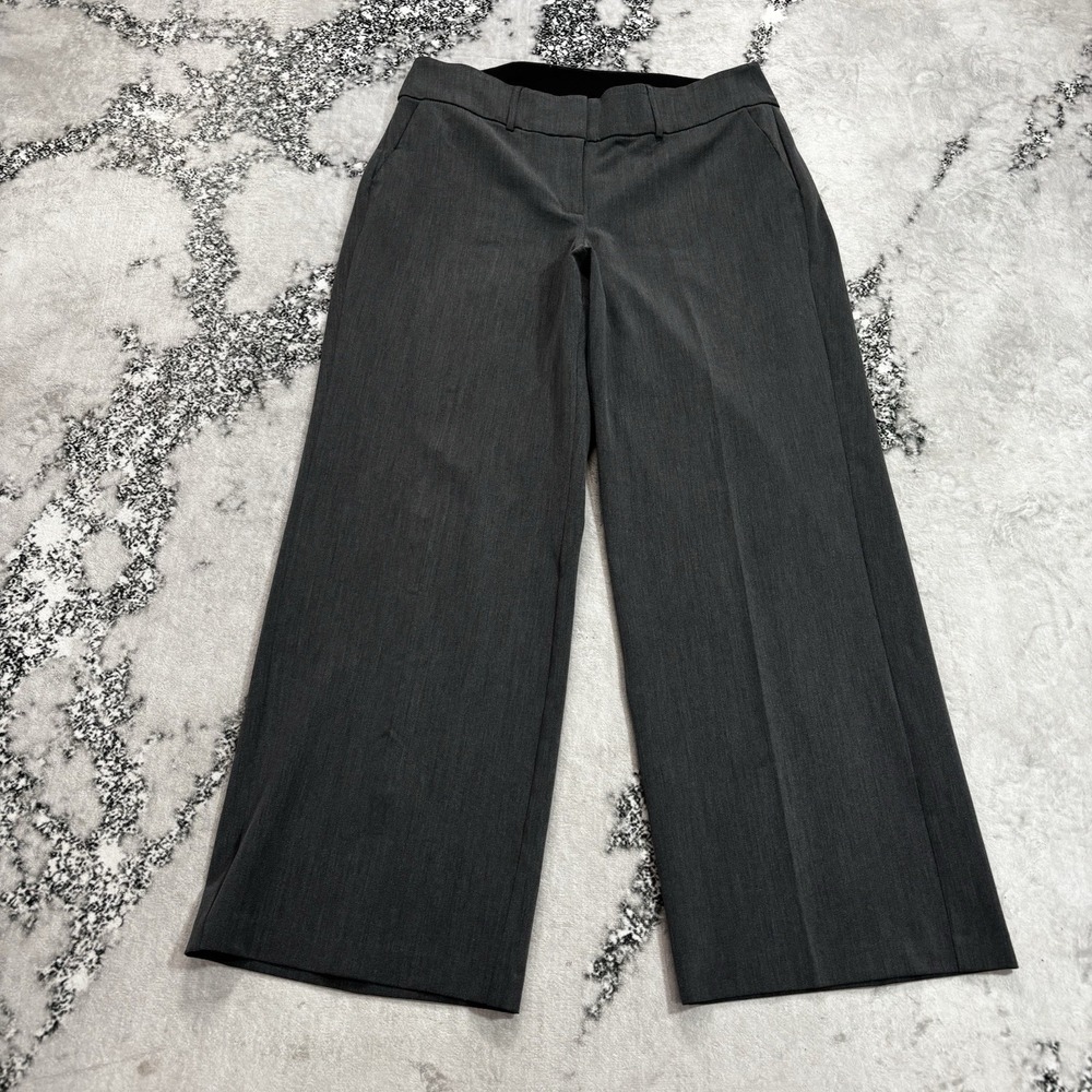 NWT Lane Bryant Pants Womens Size 16L Gray Wide Leg Dress Trousers Office Career